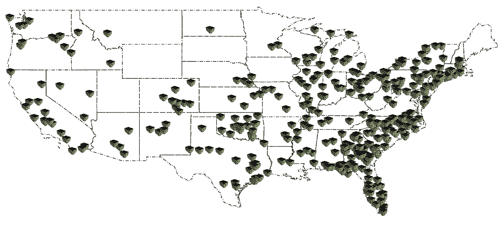 map of control units across u.s.